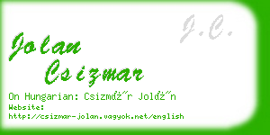 jolan csizmar business card